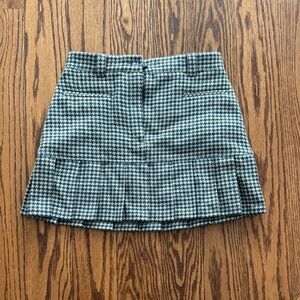 Max & Co. Houndstooth Mini Skirt - Black and White